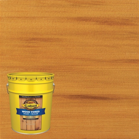 Cabot Wood Toned Stain & Sealer Transparent Cedar Oil-Based Deck and Siding Stain 5 gal 140.0003002.008